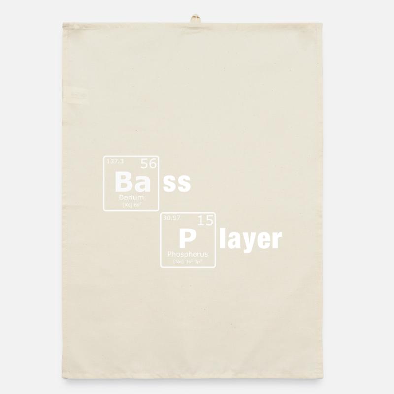 Bass Player PSE Periodic Table Elements Nerd Organic dish towel