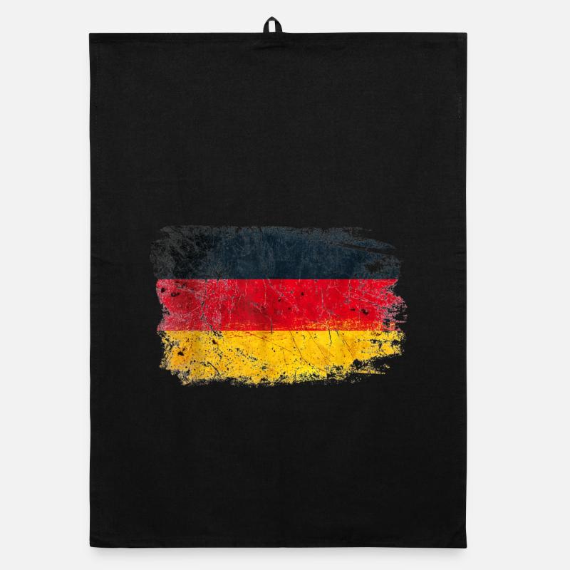 Drapeau allemand grunge Torchon bio