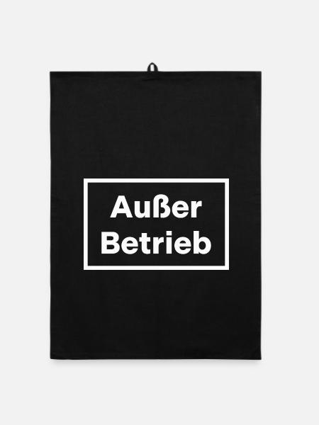 Außer Betrieb - Organic Geschirrtuch - Schwarz