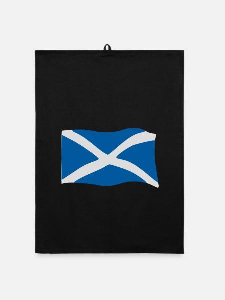 Drapeau de l'ecosse - Torchon bio - noir - Devant