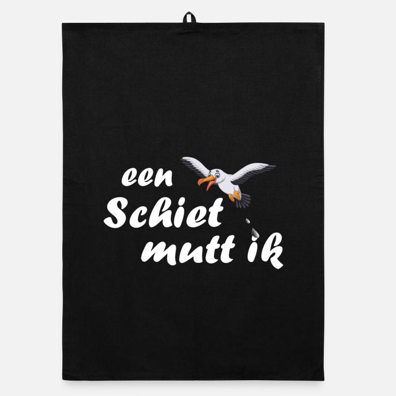 een Schiet mutt ik - plattdeutsch Spruch Organic Geschirrtuch