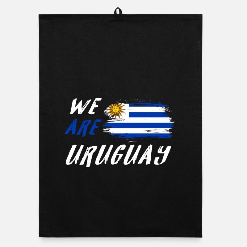 Wir sind Uruguay - Organic Geschirrtuch - Schwarz