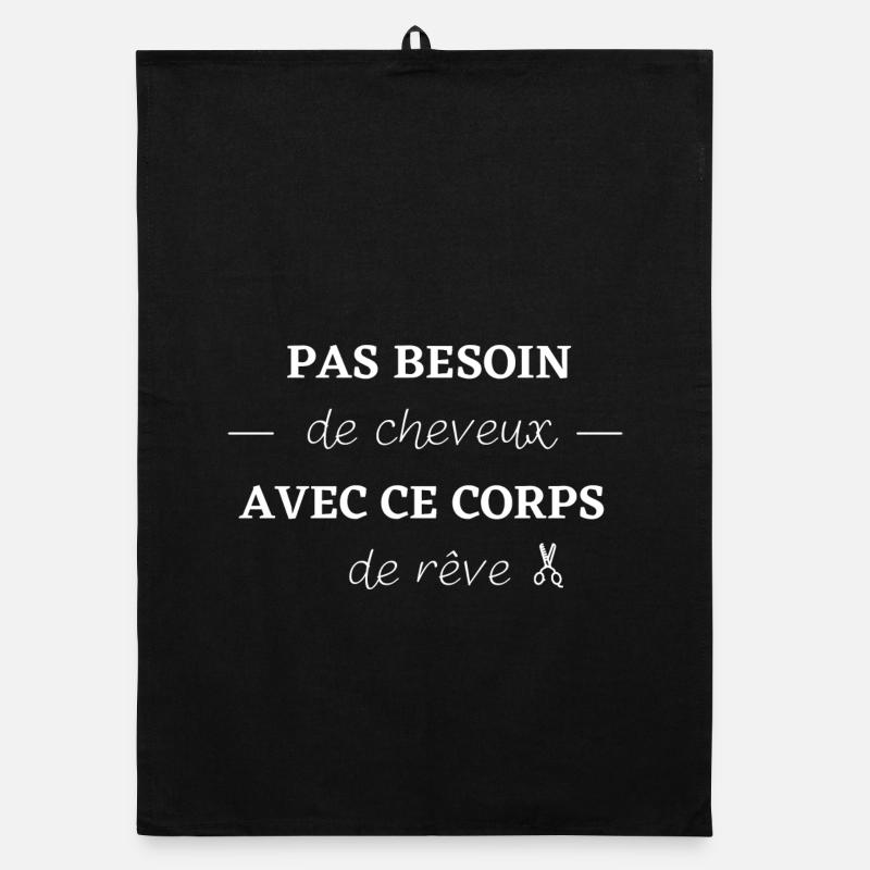 Pas besoin de cheveux avec ce corps de rêve Torchon bio
