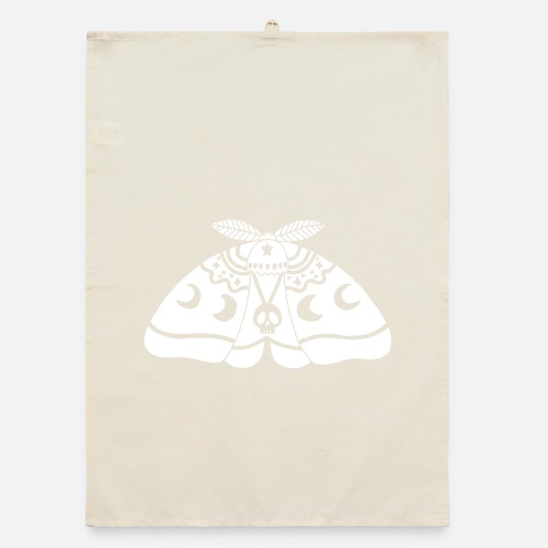 White moth Organic dish towel