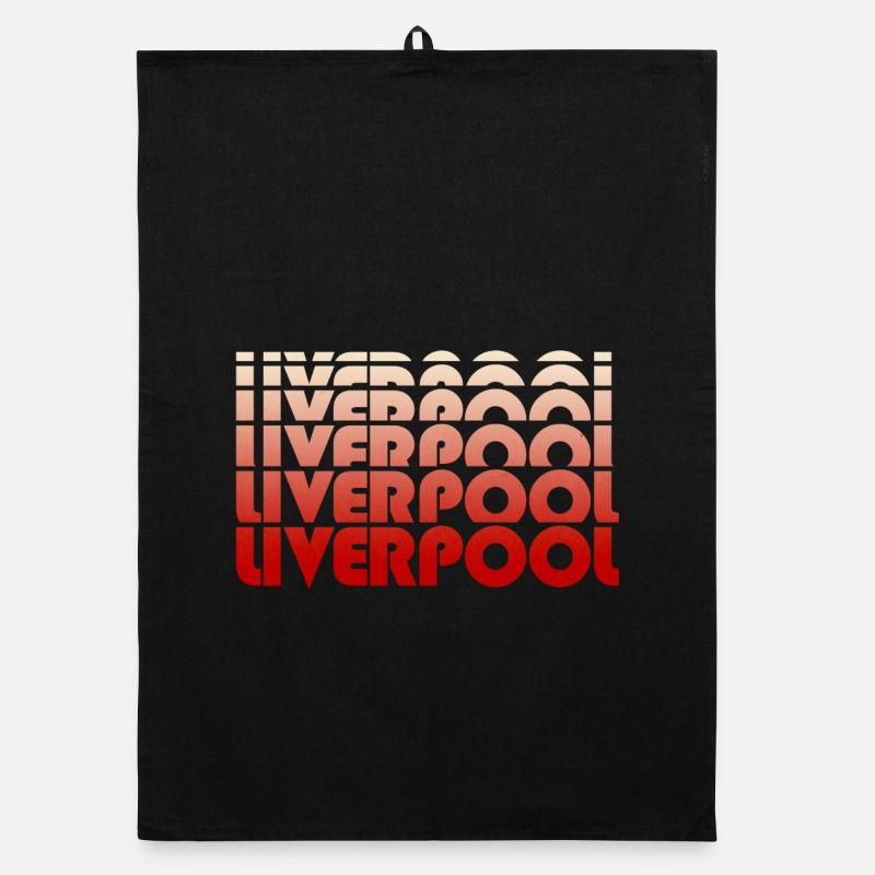 Liverpool Gradient Lettering Vertical Organic dish towel