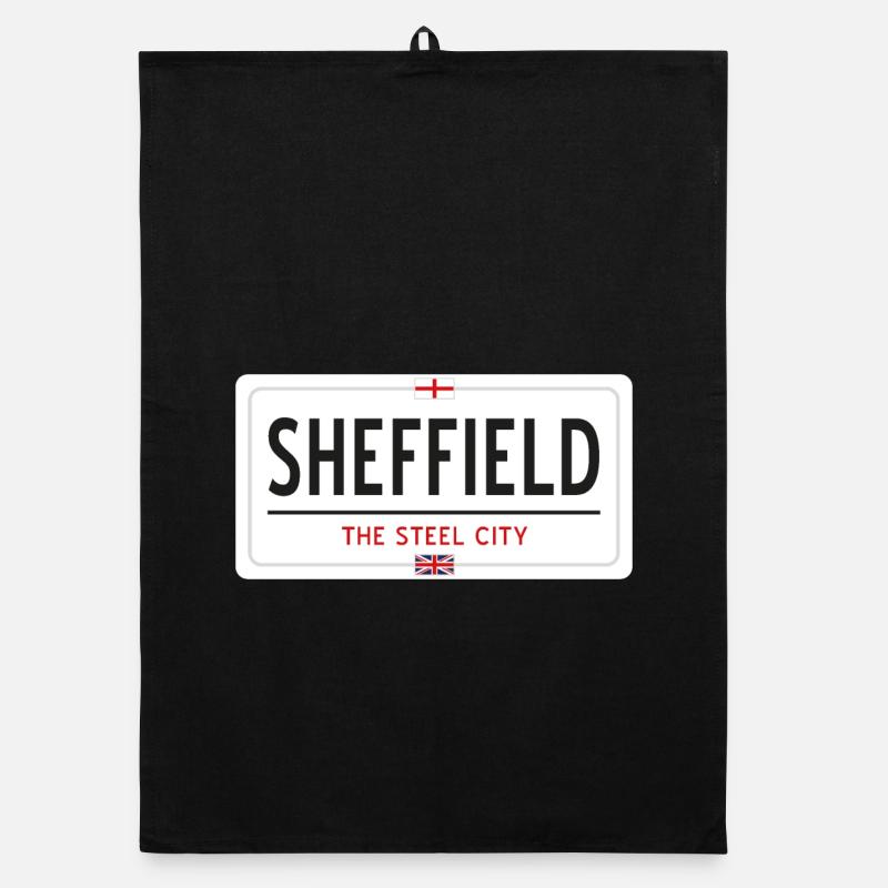 Sheffield town sign Organic dish towel