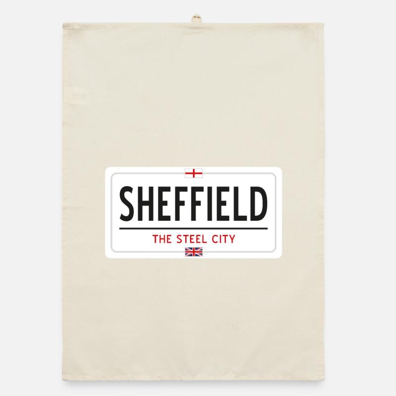 Panneau de la ville de Sheffield Torchon bio
