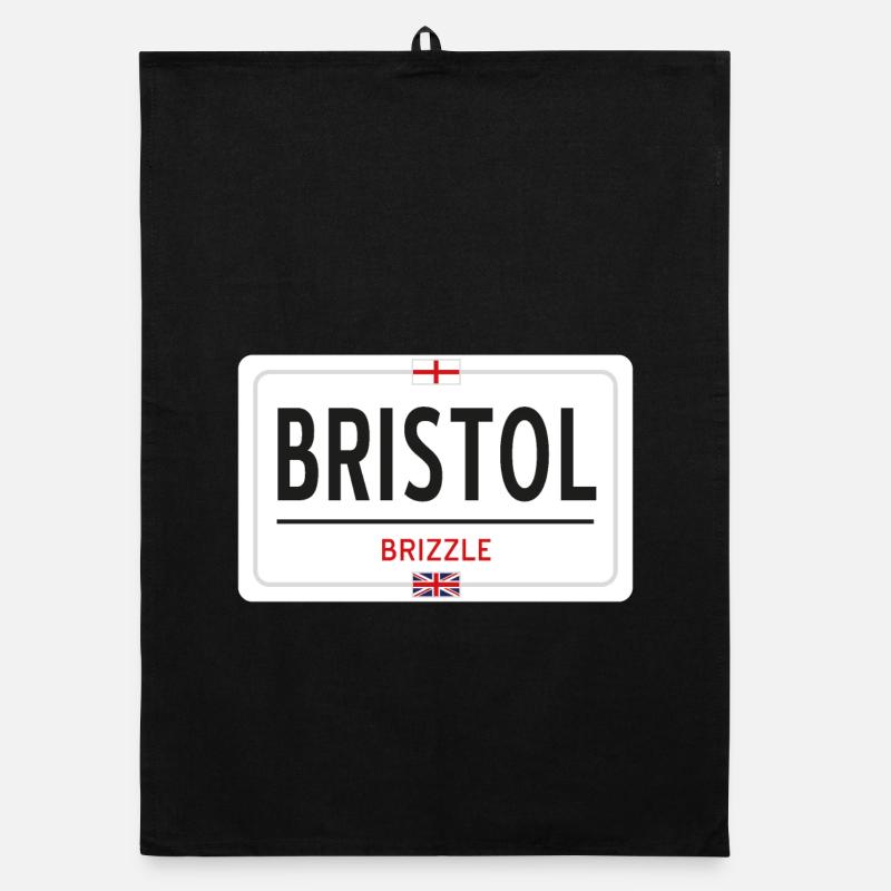 Ortsschild von Bristol Organic Geschirrtuch