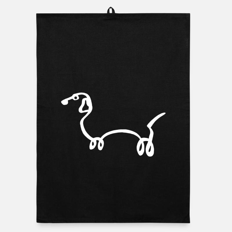 Esquisse du chien blanc Torchon bio