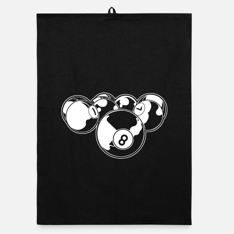 8 Ball Billard Organic Geschirrtuch