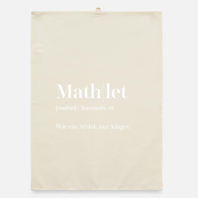 Dictionary Mathlet white Organic dish towel