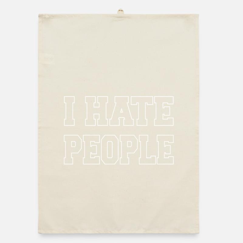 Expressive Bold Hate Message Design Organic dish towel