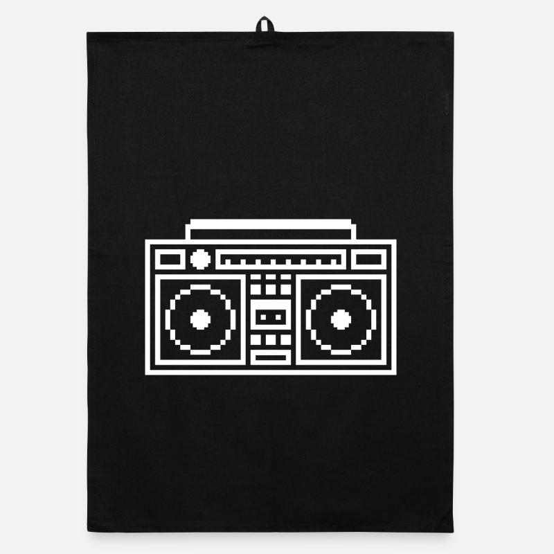 Ghettoblaster: Retro, Musik & Pixel Style Organic Geschirrtuch