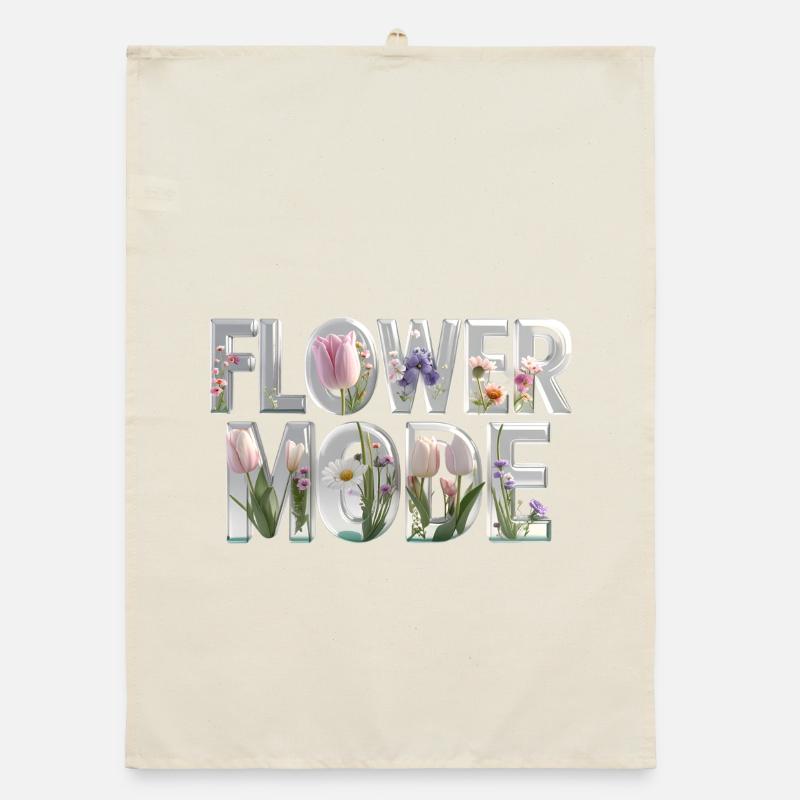 MODE FLEUR – Des lettres 3D pleines de fleurs Torchon bio