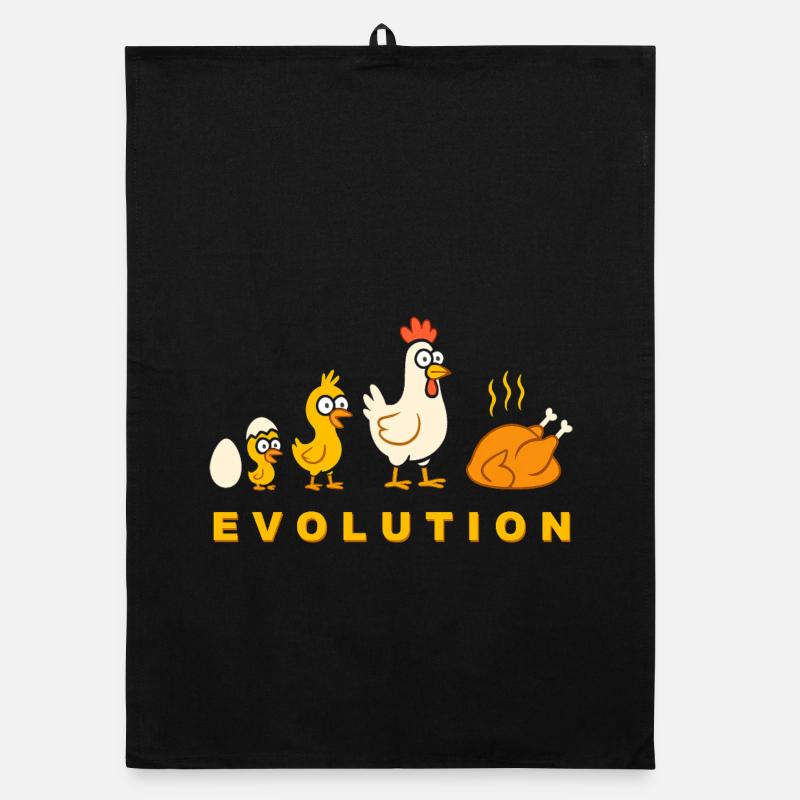 Evolution Chicken Broiler Chicken Funny Organic dish towel