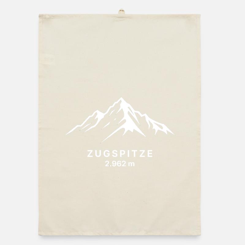 Zugspitze Summit Silhouette Organic dish towel