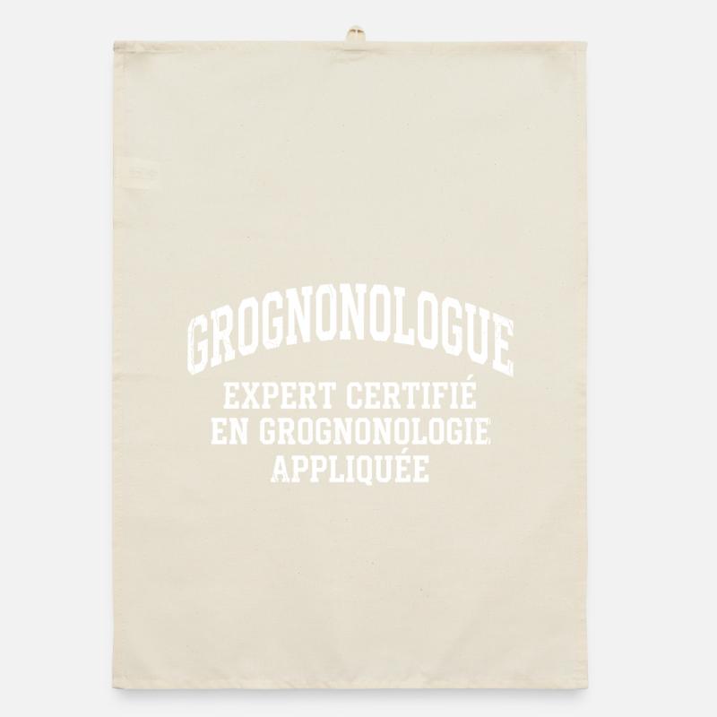 Grumpy Humor Complainer Grognonologist Organic dish towel