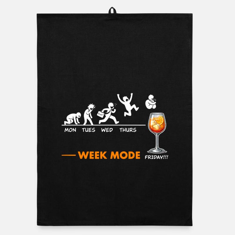 Can't wait for the weekend - humor Spritz Organic dish towel