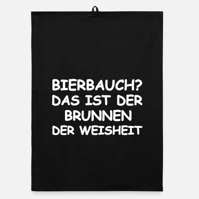 Bierbauch Spruch Organic Geschirrtuch