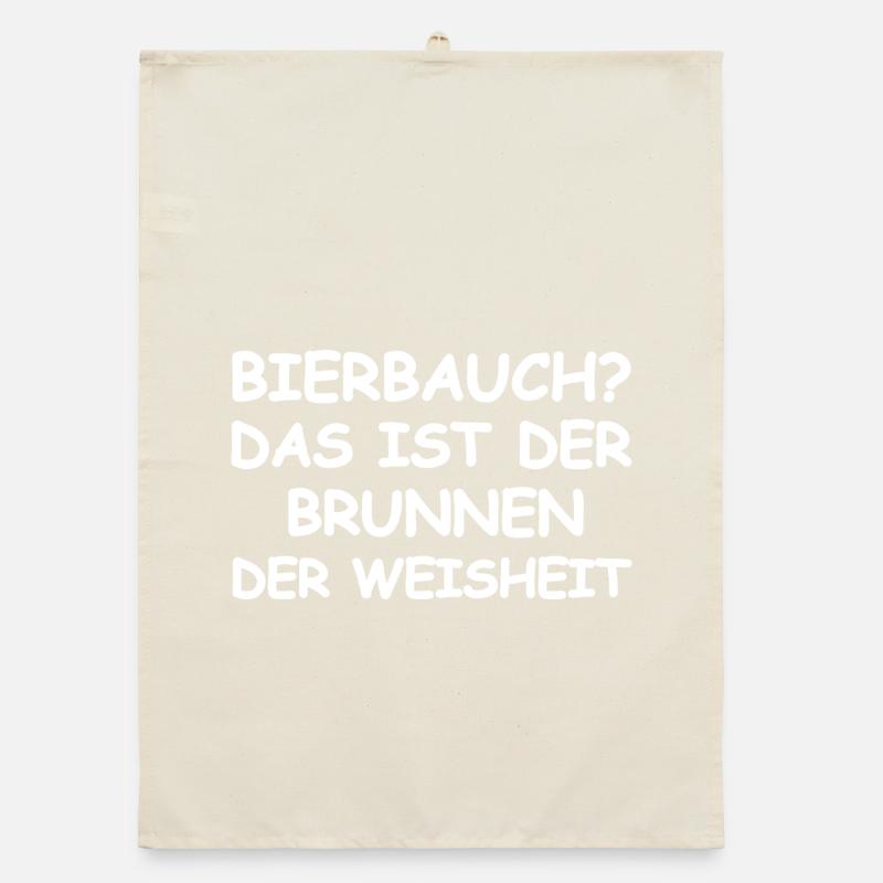 Bierbauch Spruch Organic Geschirrtuch