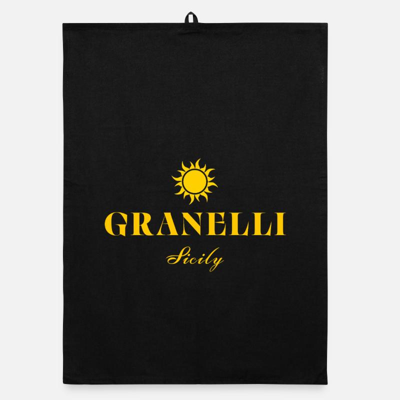 Granelli Sizilien Sonnenlogo Organic Geschirrtuch