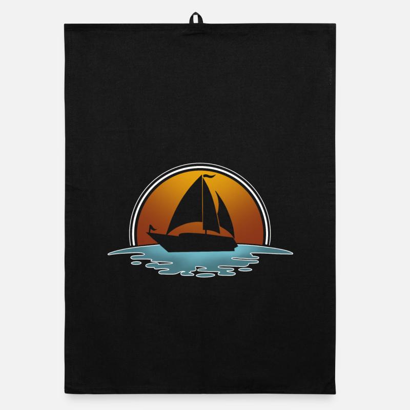 Sailboat Sailing Sailing Ship Sailor Organic dish towel
