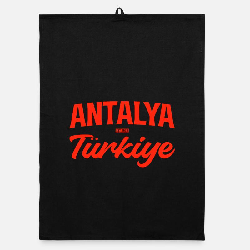 Antalya Türkiye Script Organic Geschirrtuch