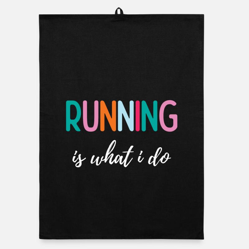 Running is What I Do Organic dish towel