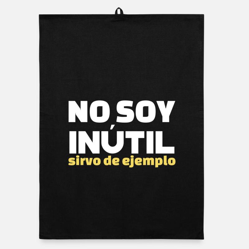 No Soy Inutil Servo de Ejemplo - Organic Geschirrtuch - Schwarz