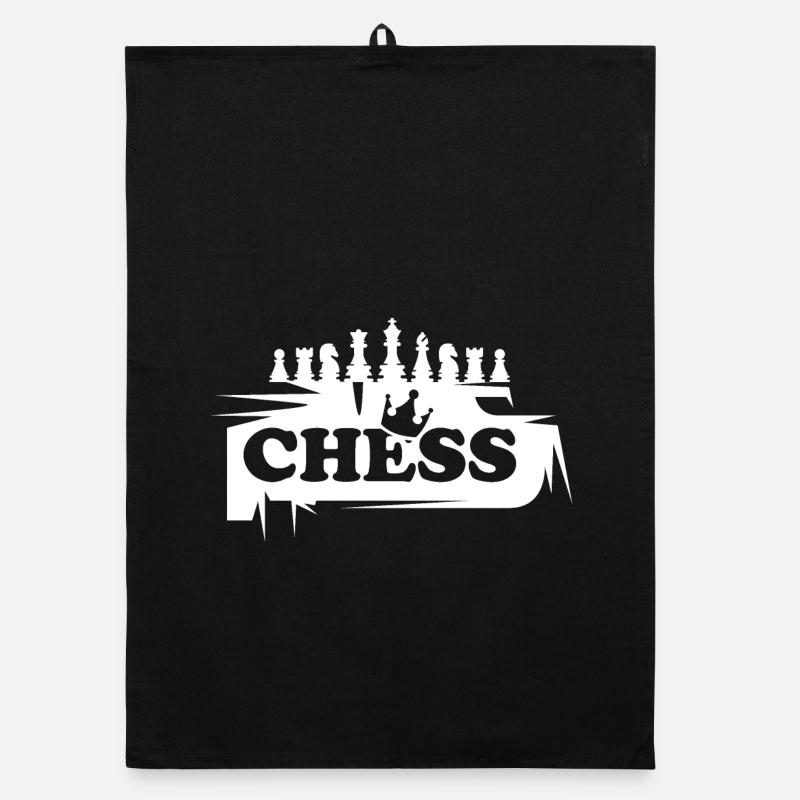 Chess Graffiti Pièces d’échecs Illustration icône Torchon bio