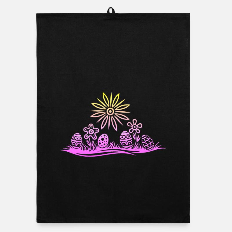Easter Easter Eggs in the Grass Organic dish towel