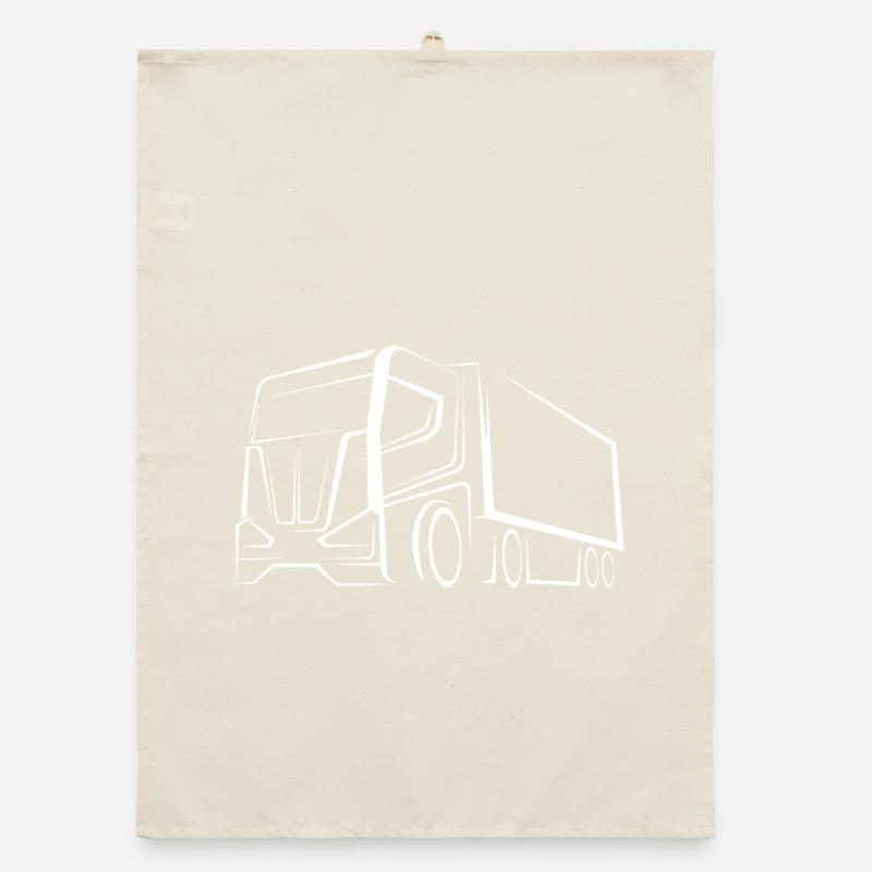 Truck driver with passion - Logo icon Organic dish towel