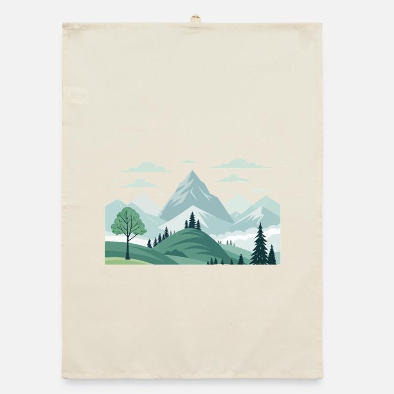 Mountains Organic dish towel