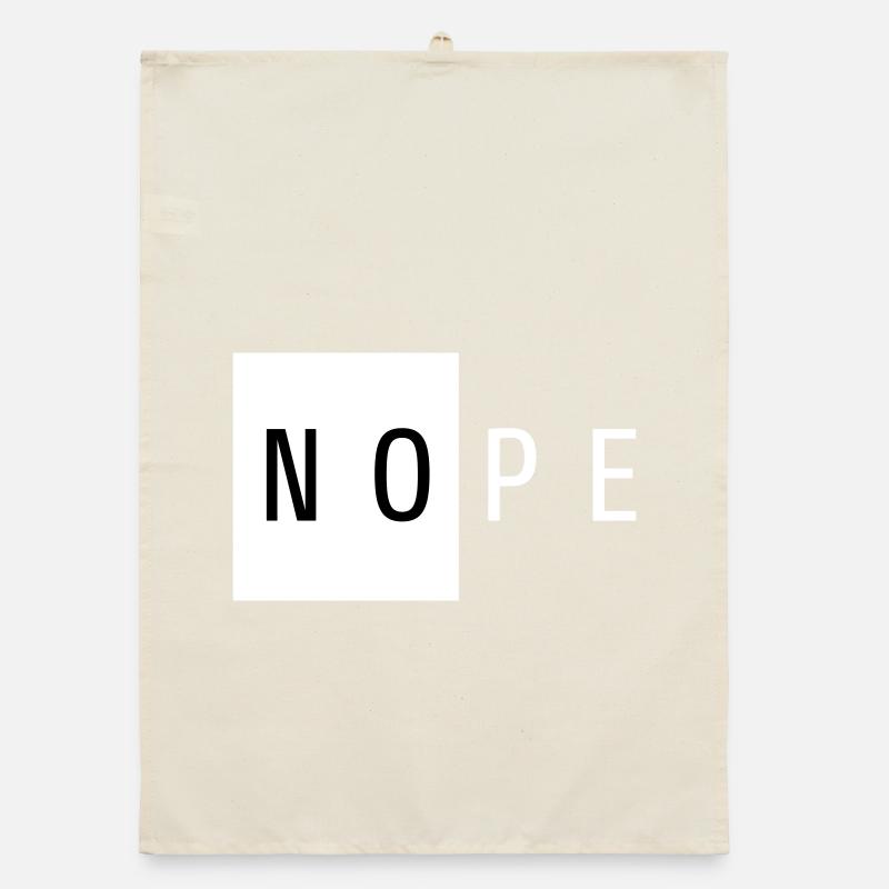 Nope White Geschenk Organic Geschirrtuch
