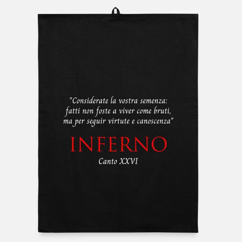 Inferno Canto XXVI Divine Commedy Considerate Organic dish towel