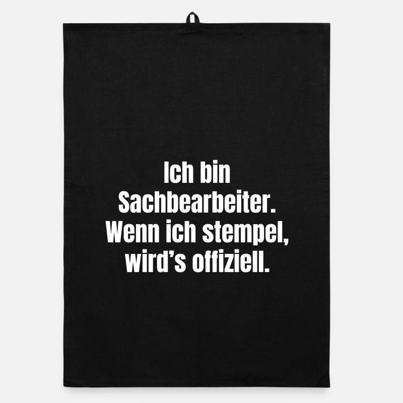 Sachbearbeiter Humor Stempel Zitat Organic Geschirrtuch
