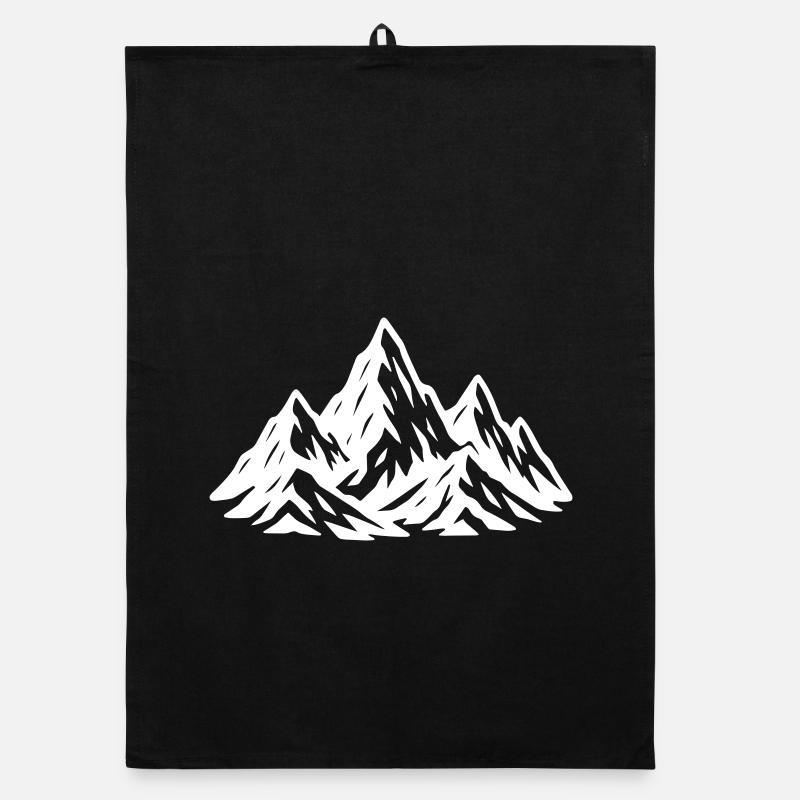 Berge Symbol Mountains Organic Geschirrtuch