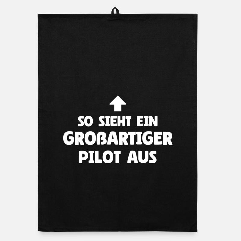 So sieht ein großartiger Pilot aus Organic Geschirrtuch