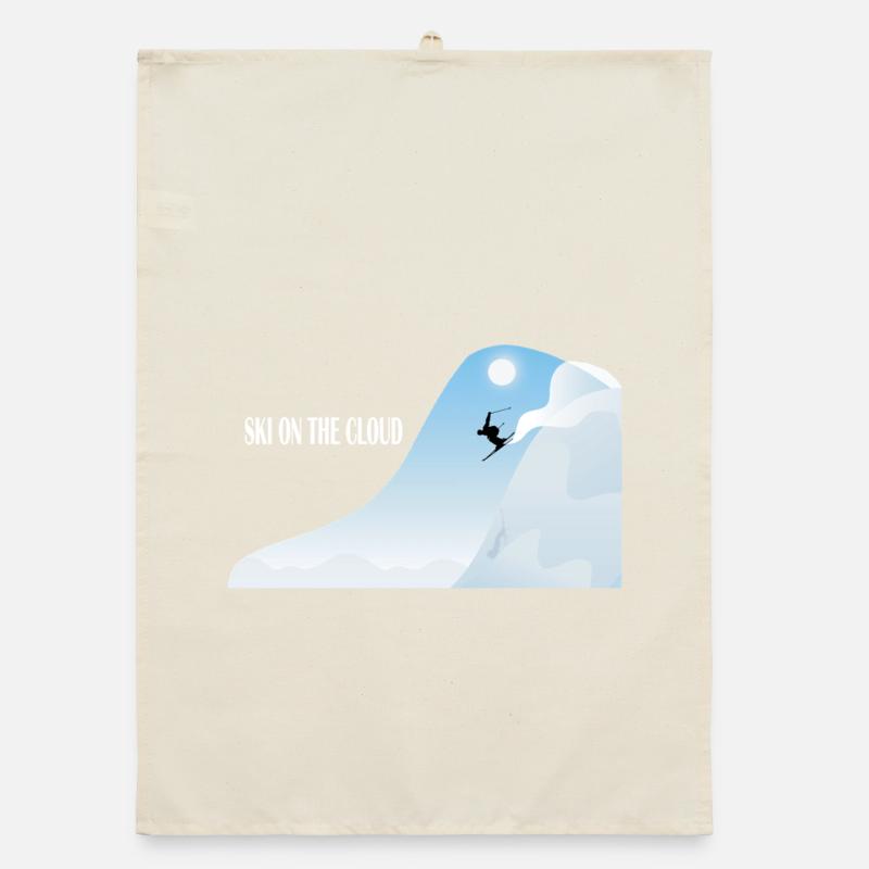 Ski dans les nuages Torchon bio