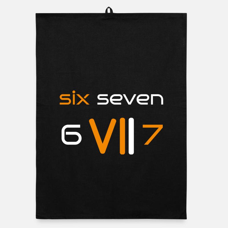 six seven 6 7 - Organic Geschirrtuch - Schwarz
