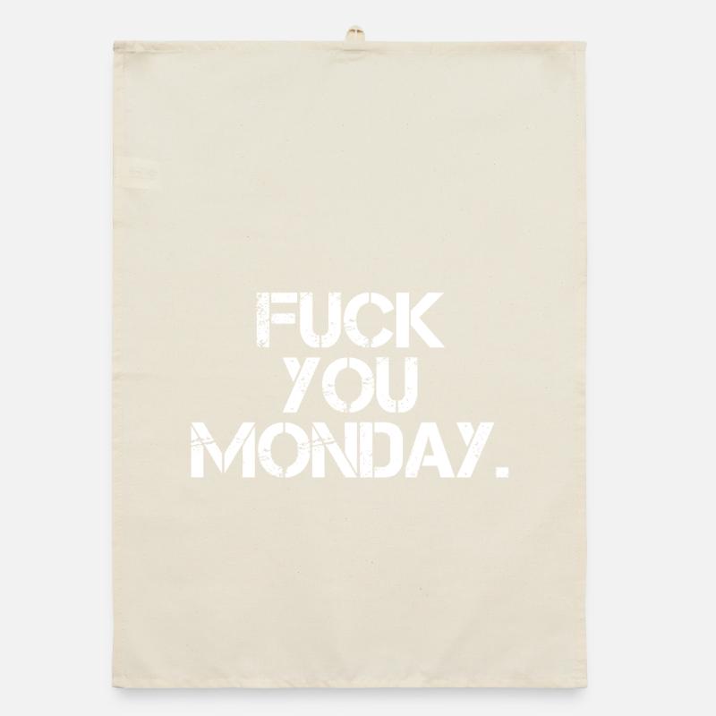 Fick dich Montag Organic Geschirrtuch