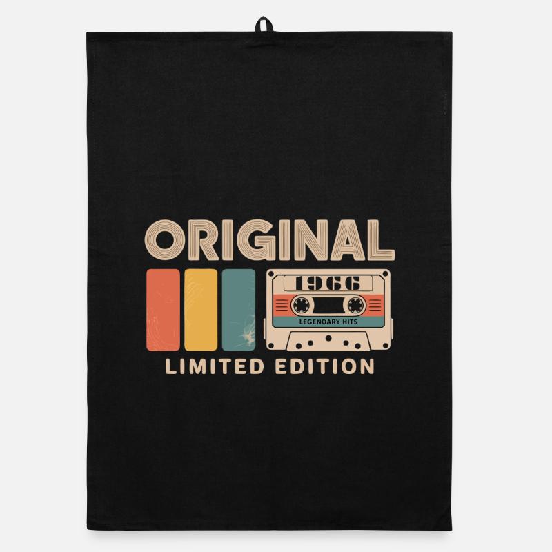 Original 1966 Birthday 1966 Gift 1966 Retro Organic dish towel