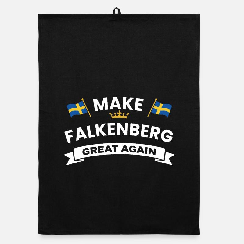 Falkenberg Flag Crown Design Organic dish towel