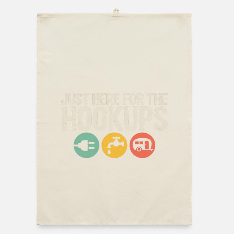 Hookup-Trio: Plug, Tap, Camper Organic Geschirrtuch