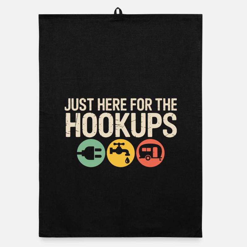 Hookups Trio: Wohnmobil-Camping-Ikonen Organic Geschirrtuch