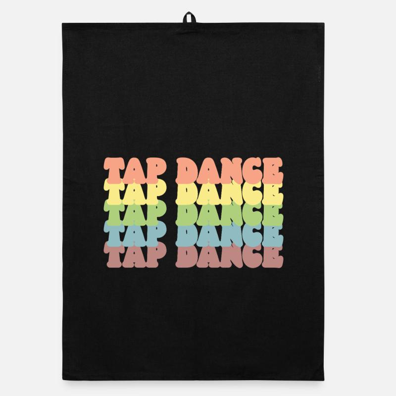 Pastell Regenbogen Tap Dance Organic Geschirrtuch