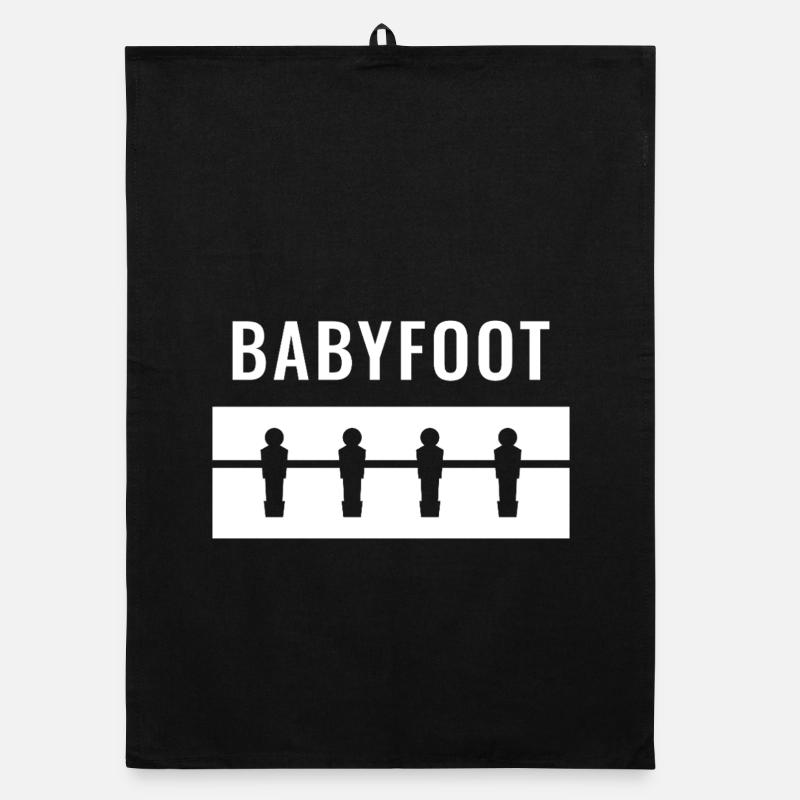 White Foosball Table Organic dish towel