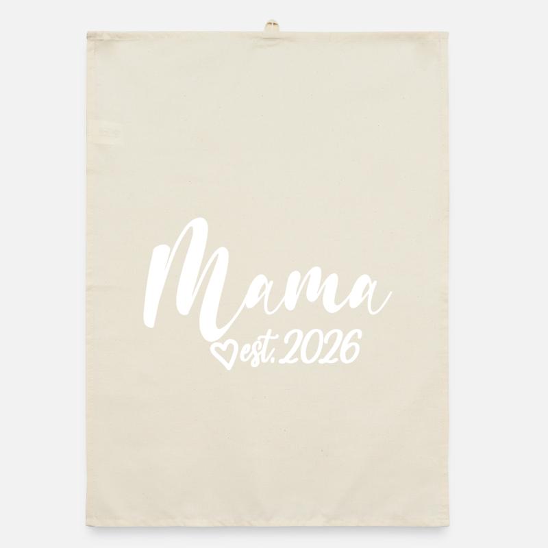 Mama Est. 2026 Muttertags-Schwangerschaft Organic Geschirrtuch
