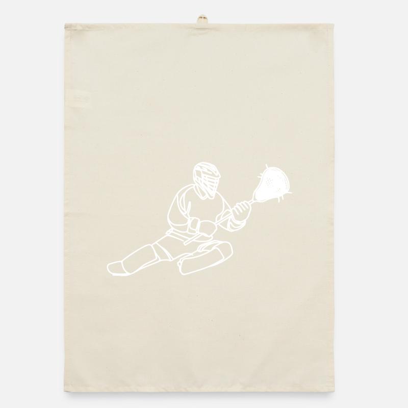 lacrosse goalkeeper Organic dish towel