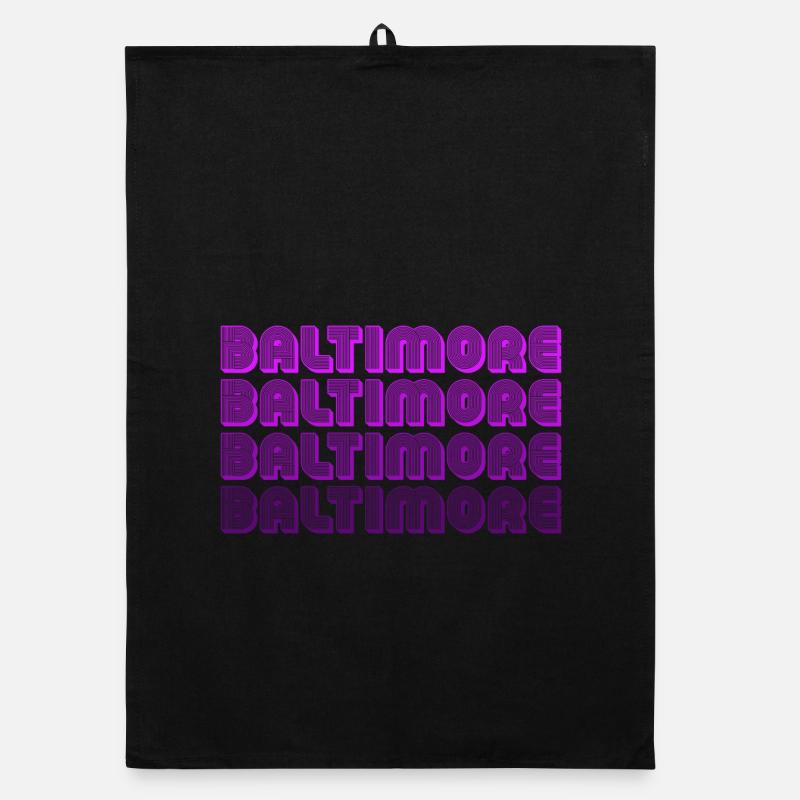 Baltimore Neon Grid Organic dish towel